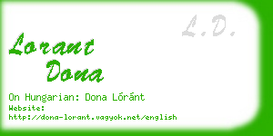 lorant dona business card